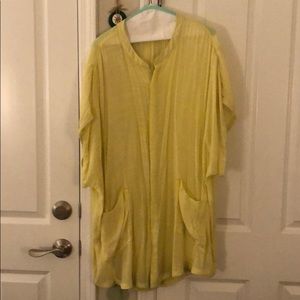 Anthropologie Yellow Lounge shirt